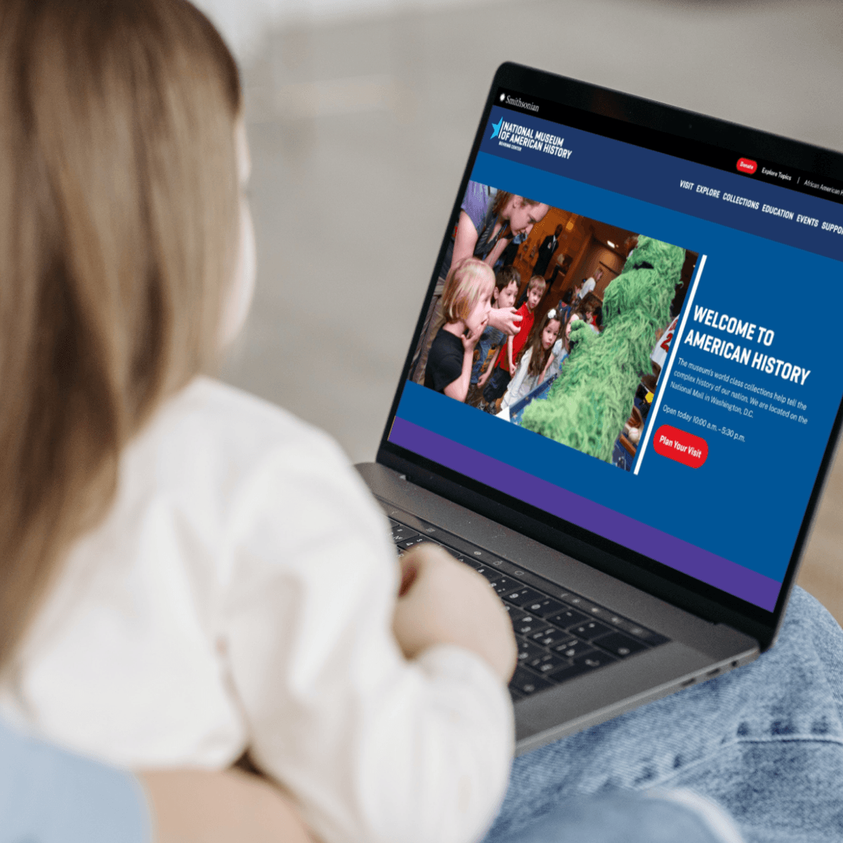 Child looking at a laptop